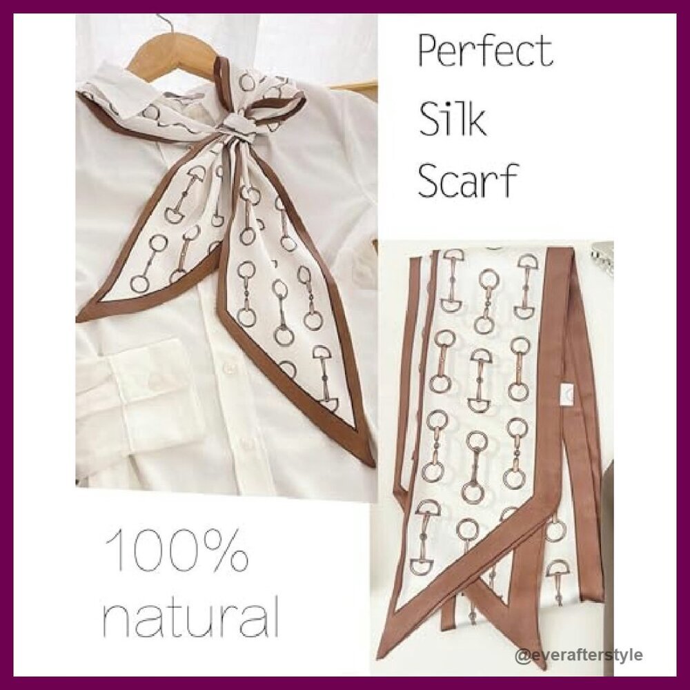 Silk-Like Satin Head Scarf Elegant Chic Versatile Accessory for Hair Neck Bag - Picture 7 of 8